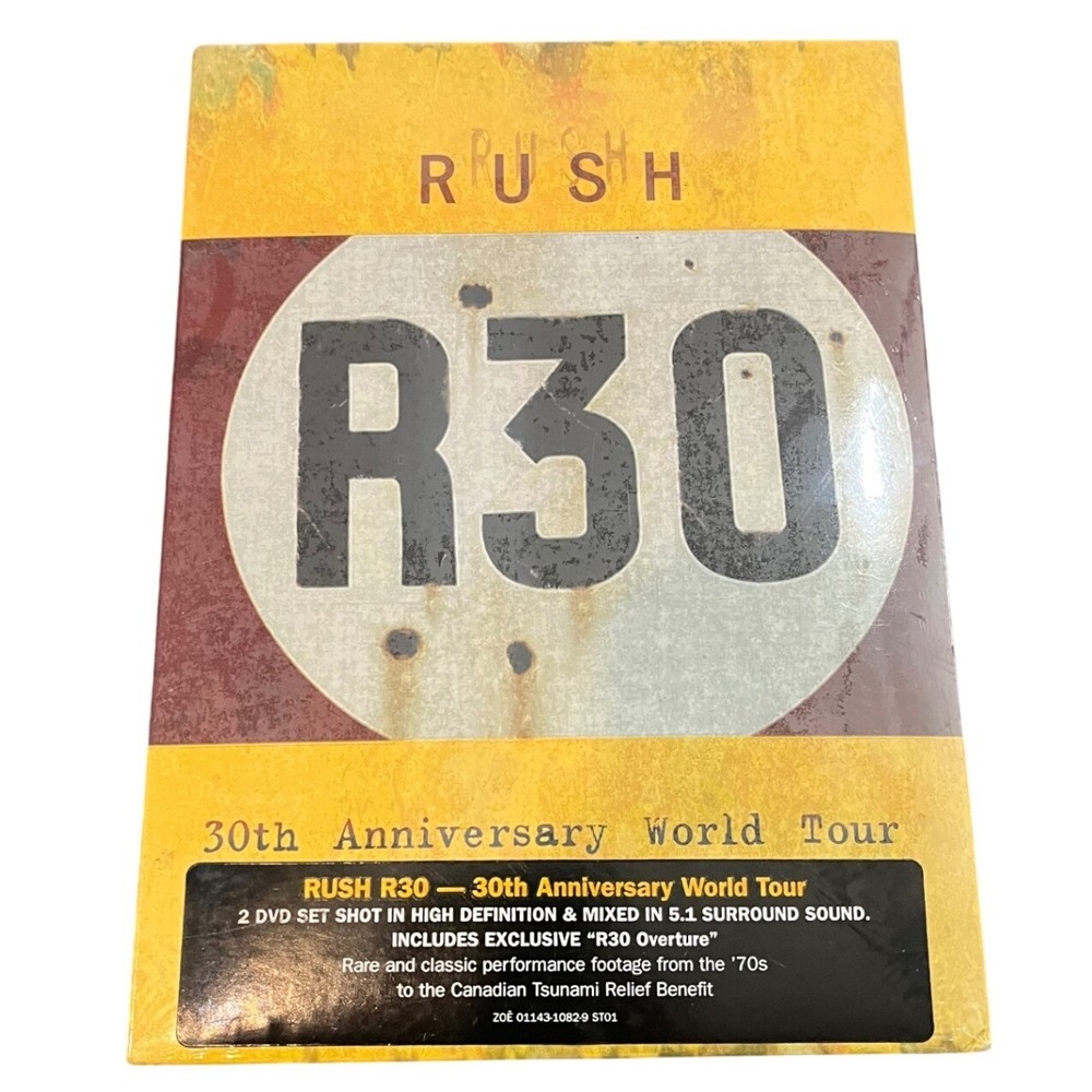 Rush R30 30th Anniversary World Tour 2-DVD Set OS Multicolor Concert Film